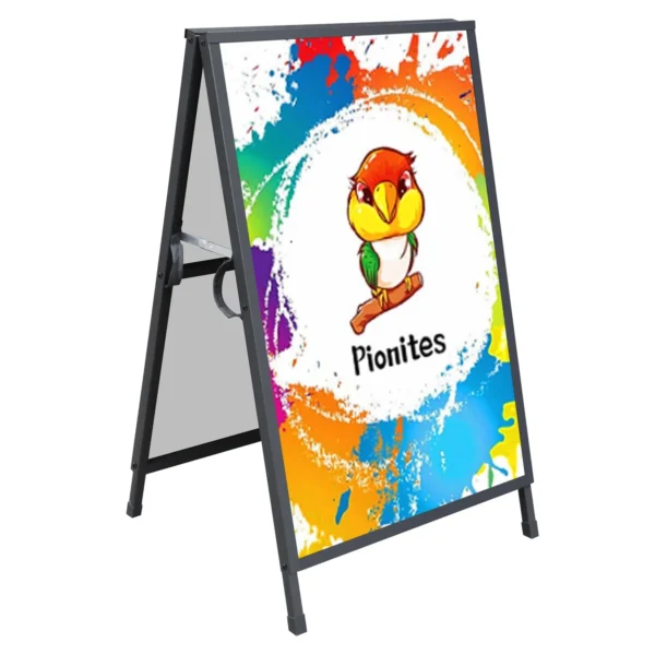 A Frame Business Sign With Double Side Print Inserts - Image 2