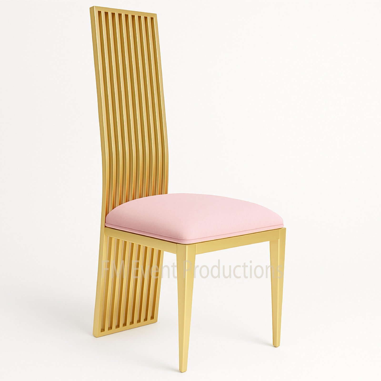 Gold High Back Blush Chair Rental