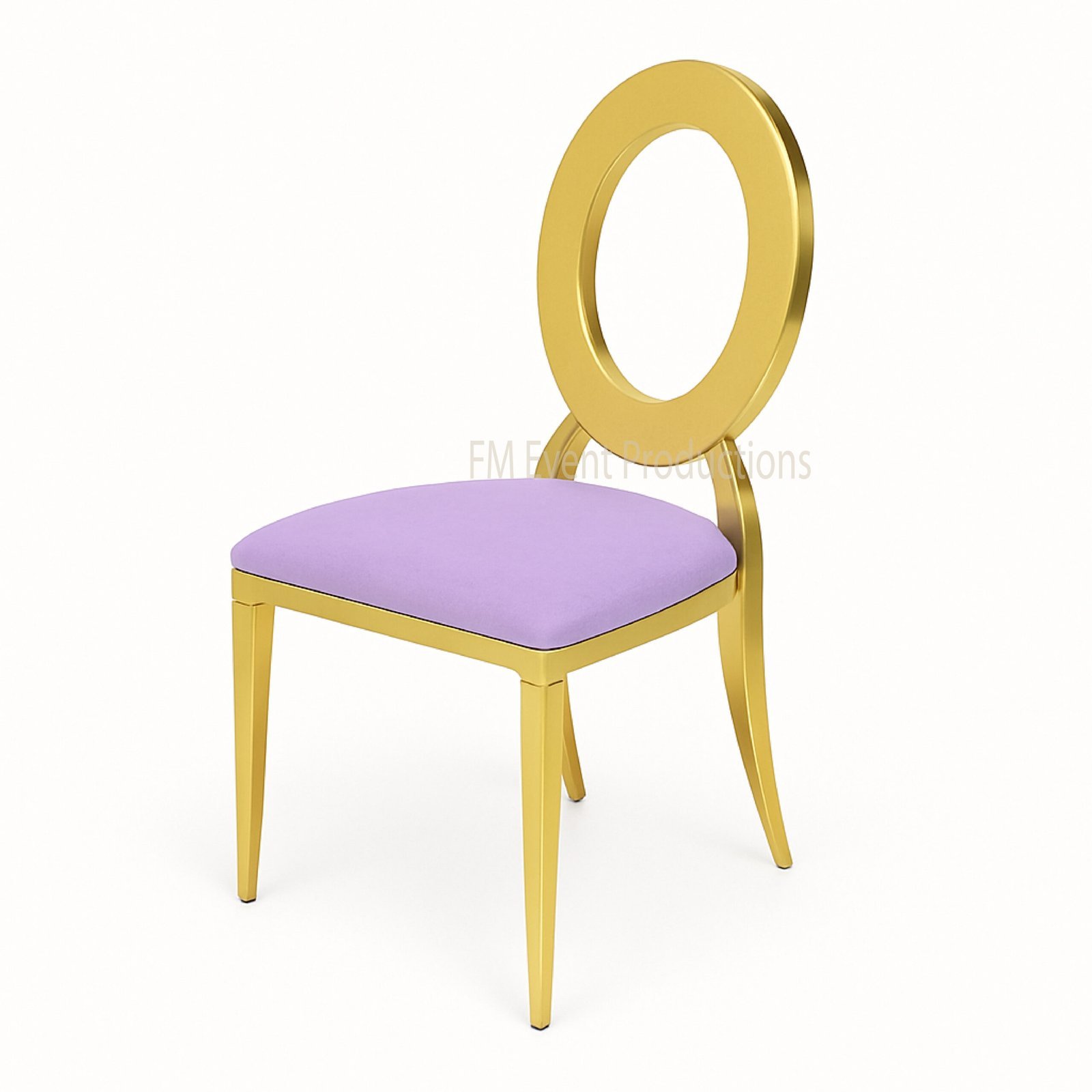 Gold Stainless Steel Halo Lilac Chair Rental