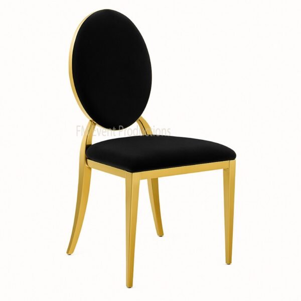 Gold Dior Black Chair Rental