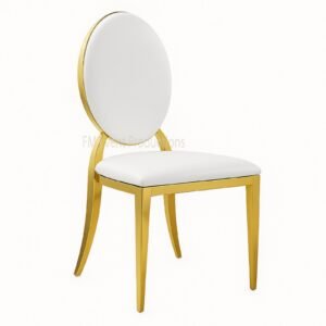Gold Dior White Chair Rental