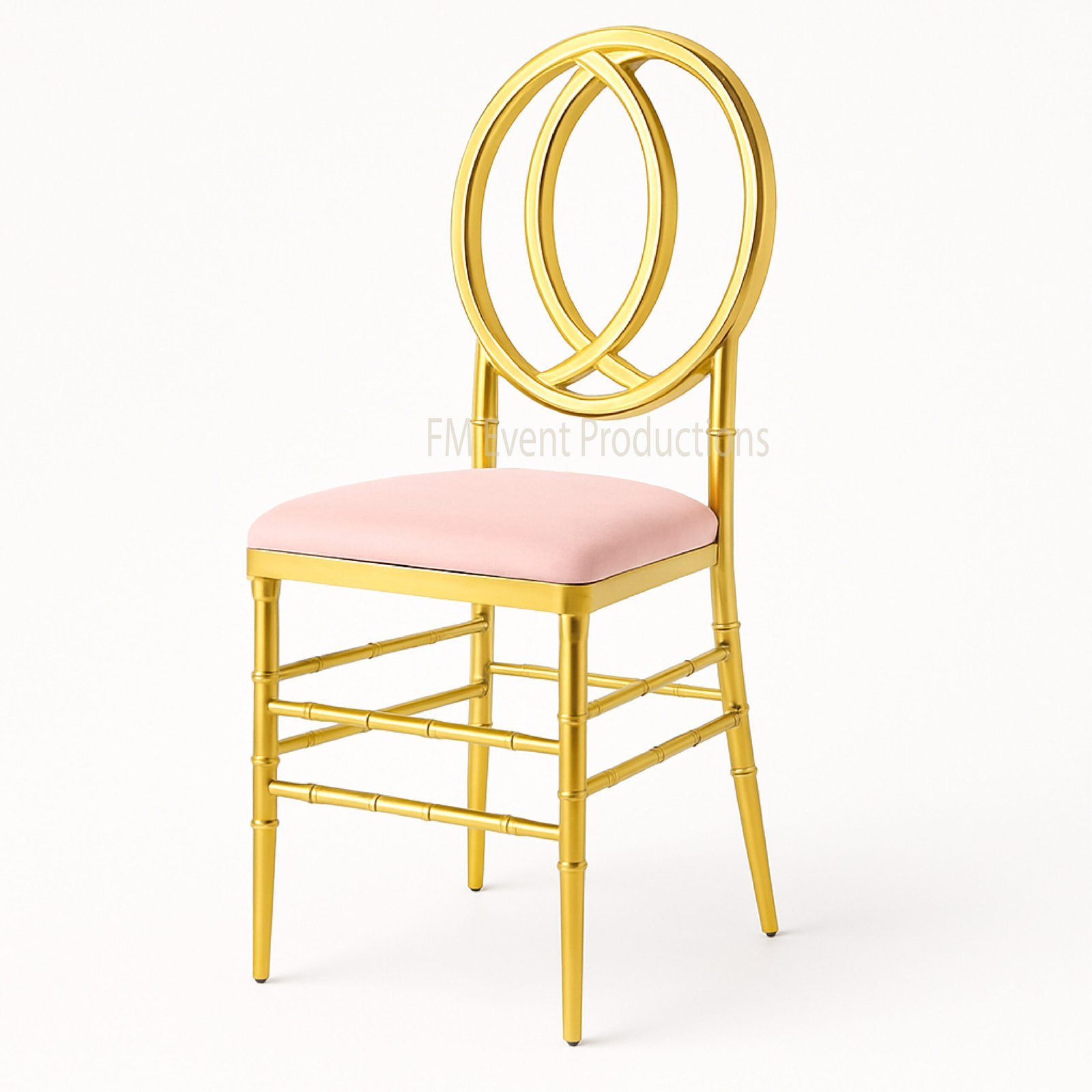 Gold Infinity Stainless Steel Blush Dining Chair
