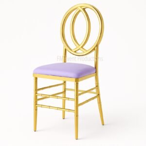 Gold Infinity Stainless Steel Lilac Chair