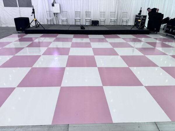 Checkered Dance Floor Wrap - White & any Color Option (Black, Pink, Gold etc.) - Image 3