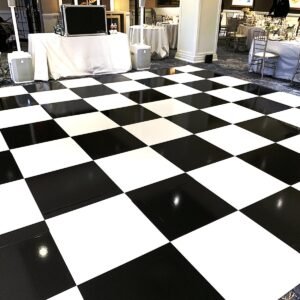 Checkered Dance Floor Wrap - White & any Color Option (Black, Pink, Gold etc.)
