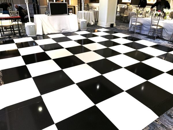 Checkered Dance Floor Wrap - White & any Color Option (Black, Pink, Gold etc.)