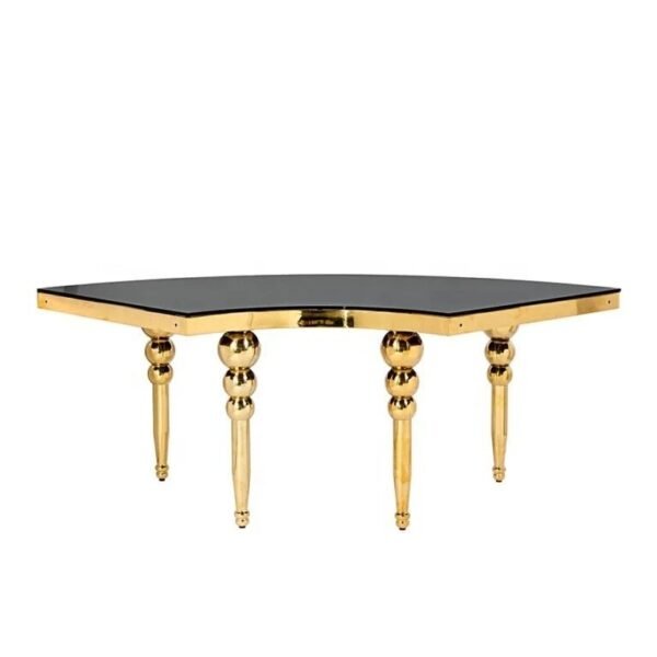 Half Moon Serpentine Table Rental