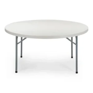 Plastic Round White Folding Table Rental