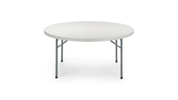 Plastic Round White Folding Table Rental