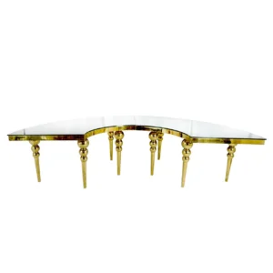 Half Moon Serpentine Dining Table Rental
