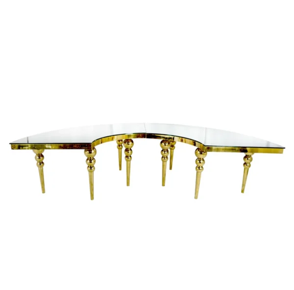Half Moon Serpentine Dining Table Rental