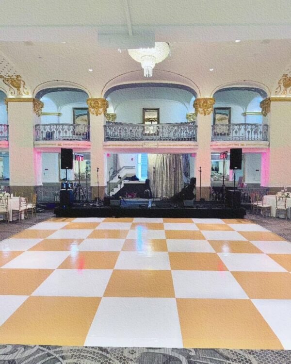 Checkered Dance Floor Wrap - White & any Color Option (Black, Pink, Gold etc.) - Image 5