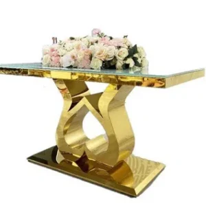 Heart Shaped Stainless Steel Table Rental